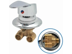 Grifo De Ducha Mixer De Latón Cromado Con Desviador, Conexión G1/2, Regulación De Temperatura Para Baño