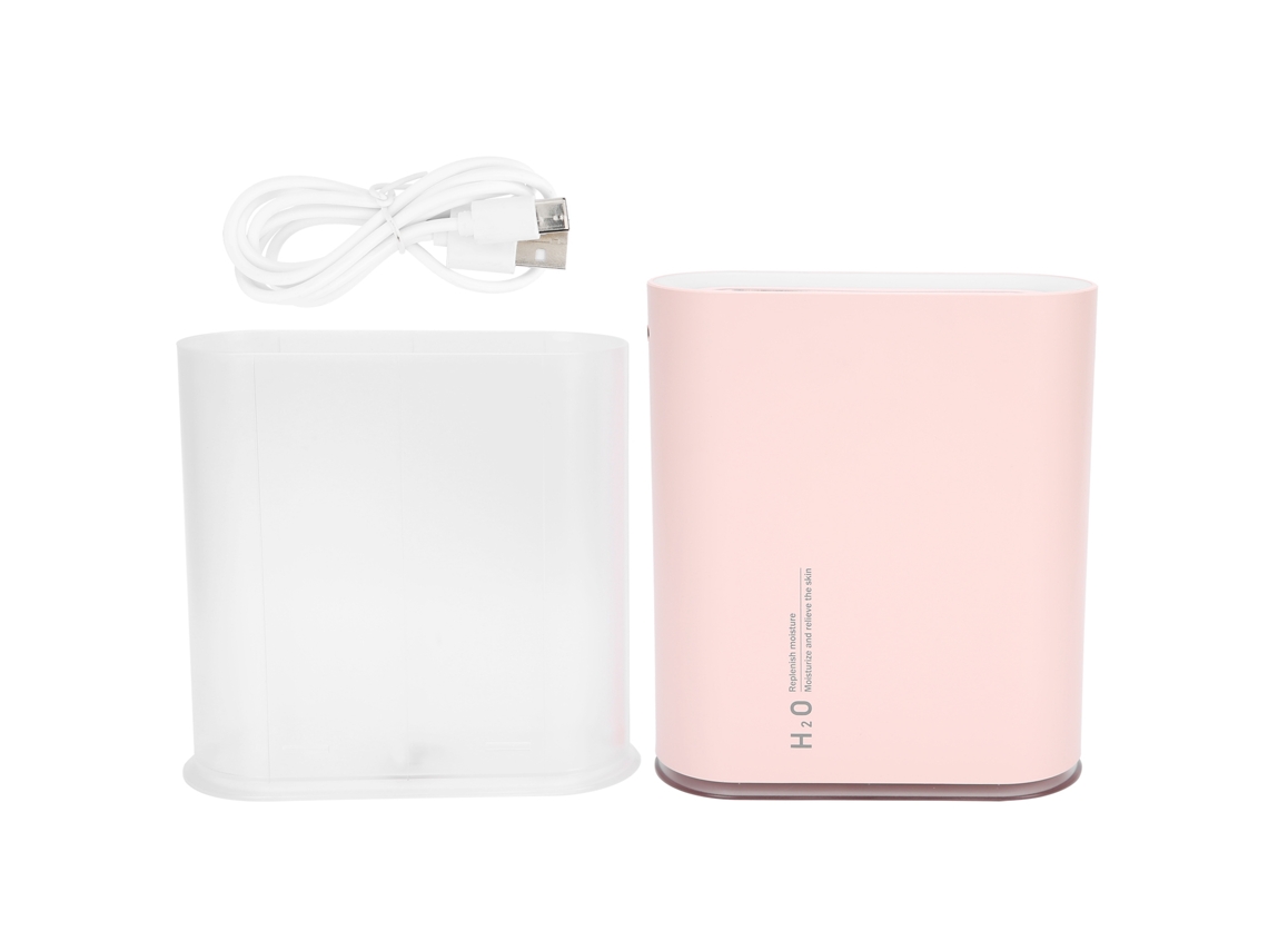 Humidificador de aire USB, humidificador de 1L con dos boquillas y carga USB con luz nocturna para el hogar y la oficina