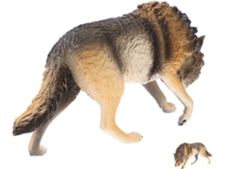 Figura Realista De Lobo Para Niños Y Niñas, Decoración De Animales Que Fomenta El Desarrollo