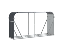 Leñero de acero VIDAXL galvanizado gris antracita (180x45x100 cm)