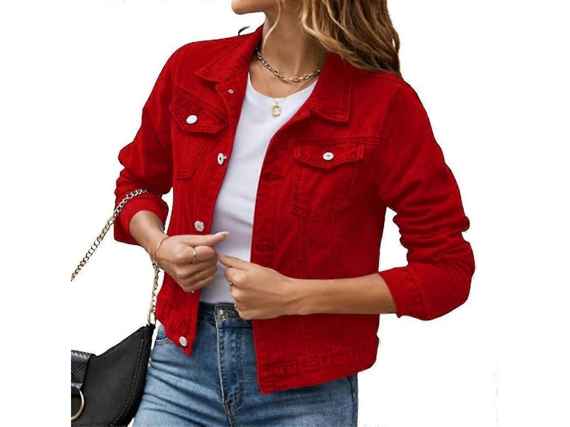 2026-chaqueta Vaquera Corta De Manga Larga Para Mujer Con Hebilla En Bolsillo S2024123014671