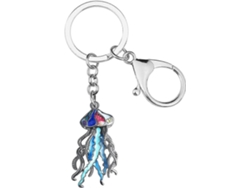Llavero de medusa con colgante, de aleación esmaltada. Joyería oceánica para mujeres y niñas. Rosewell