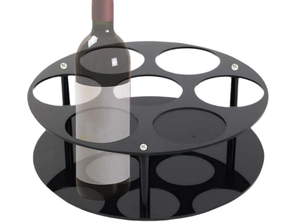 Organizador de jarabe de café, soporte para 7 botellas, dispensador compacto, estante organizado de Gokoco