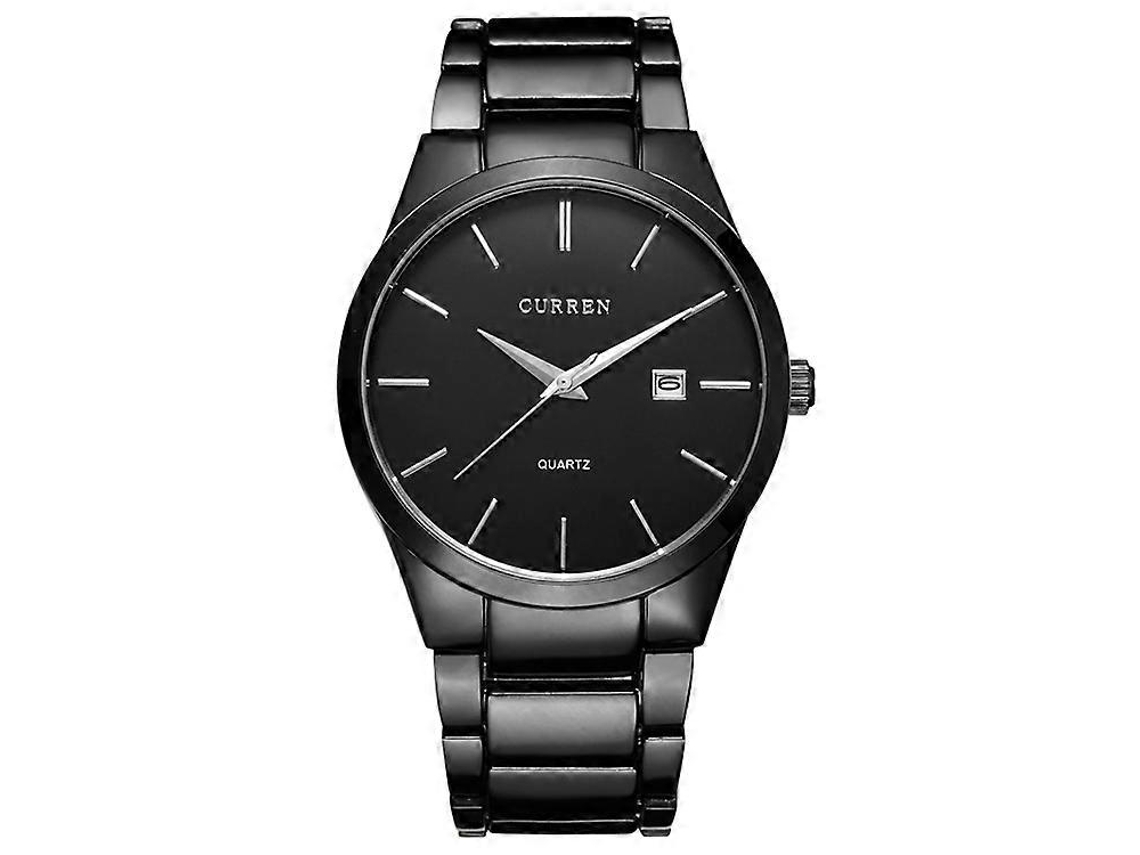 Reloj de cuarzo de acero resistente al agua Curren 8106 con calendario de negocios de moda Hengrongshen