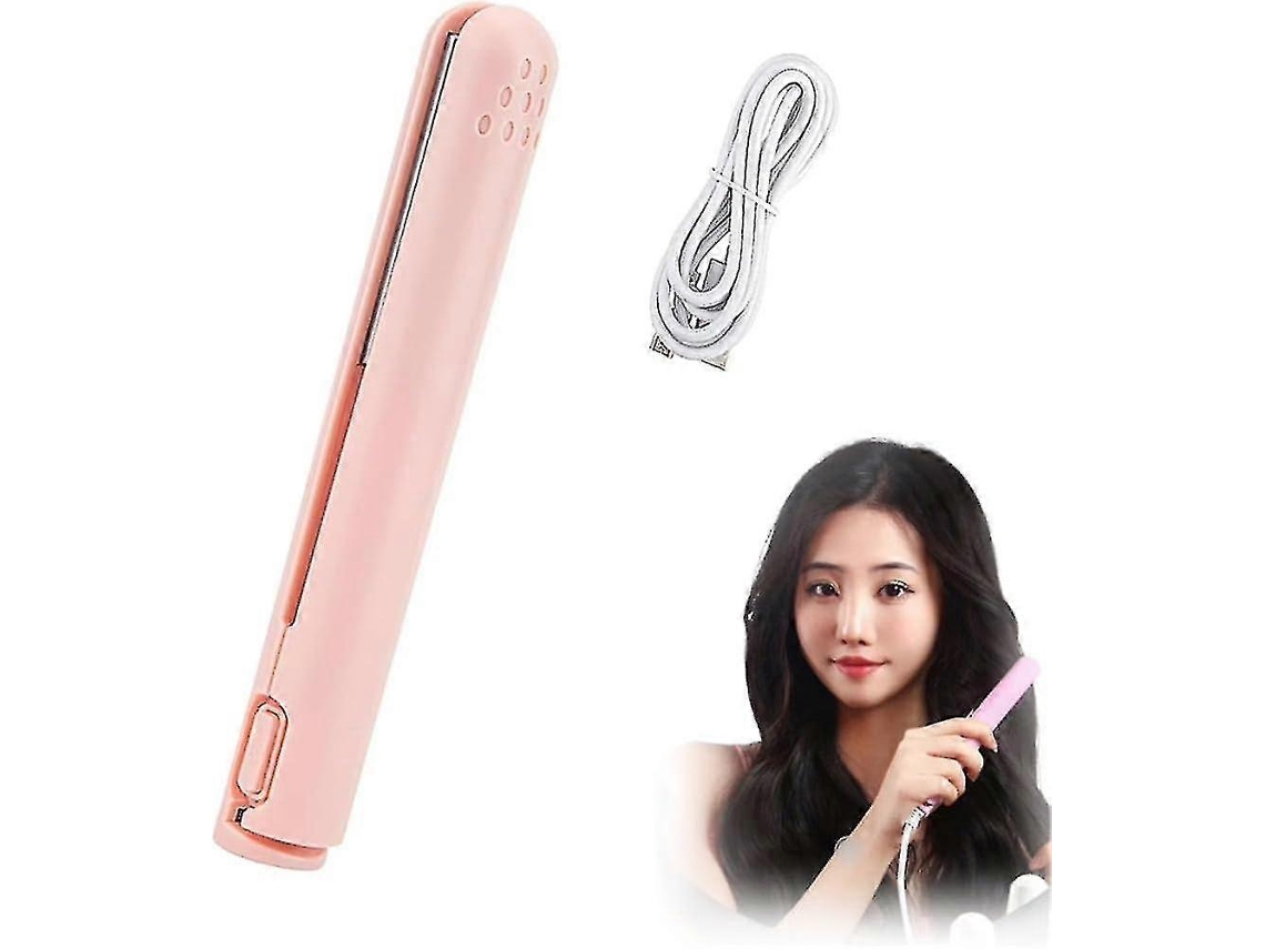 Mini rizador de pelo de doble uso, estilo duradero, mini rizador 2 en 1, recargable por USB, para cabello corto y largo, Hengjian