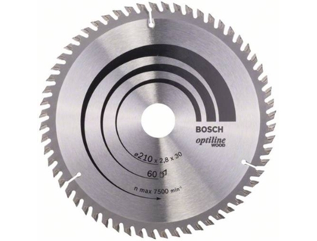 Disco de Sierra Circular BOSCH Optiline Madera 210x30x2.8 mm - 60