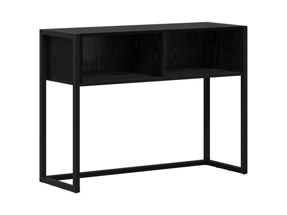 Mesa auxiliar | Mesa de comedor con almacenamiento, roble negro, 100 x 36 x 75 cm