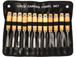 Set De 12 Herramientas De Grabado En Madera Con Cuchillas De Acero Templado Y Mango Ergonómico Para Principiantes Y Entusiastas De La Madera