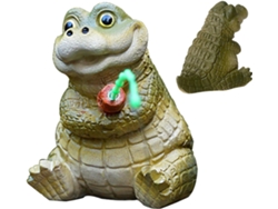 Juguete De Cocodrilo, Adorable Mini Figura De Caimán Para Jardín Hecha De Resina, Decoración Para El Hogar, Cumpleaños,