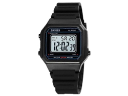 Reloj deportivo digital multifuncional luminoso Skmei 1698, resistente al agua hasta 50 metros, con hebilla cuadrada.