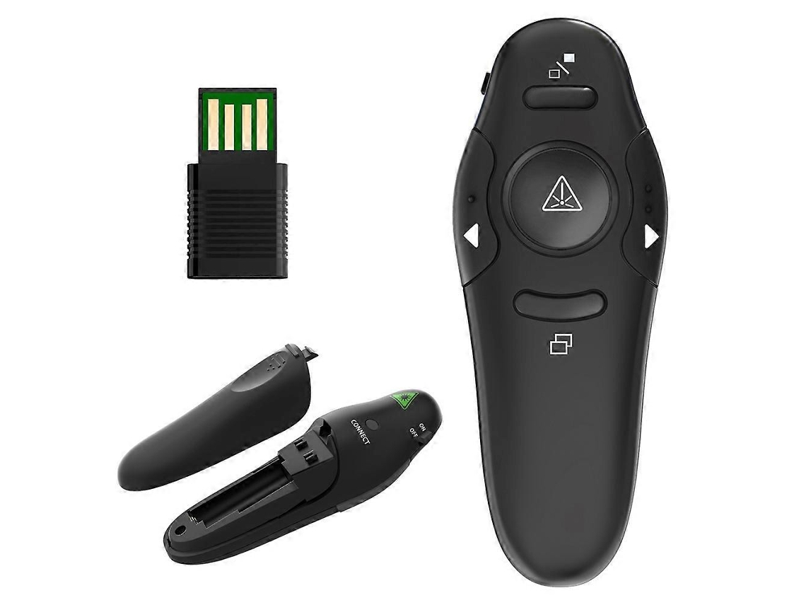 Presentador Remoto Inalámbrico Puntero Láser De 2,4 Ghz Negro Siurn