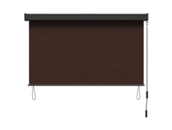 Maison Exclusive - Estor Enrollable Marrón 80 X 250 Cm Tela Y Aluminio