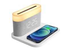 Cargador Inalámbrico 3 en 1, Lámpara de Mesa, Reloj, Carga Inalámbrica 15w Kofihety