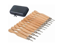 Juego de 12 pinceles SKS7 con estuche para carpinteros y escultores.