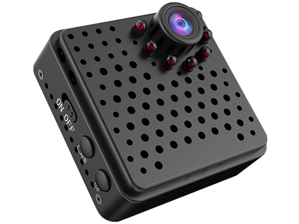 Mini cámara WiFi 1080P, cámara IP gran angular con detección de movimiento Bestvite (negra)