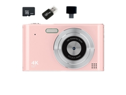 Cámara Digital Compacta Szsmart C15 Con Pantalla De 2,4 Pulgadas, Resolución Hd De 1080p Y Zoom De 16x Para Niños Y Adultos - 32 Gb - Rosa