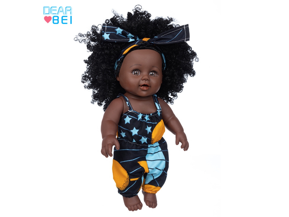 Muñeca Africana De 30 Cm, Para Casita De Juegos Infantil, Muñeca De Consuelo Para Bebés.