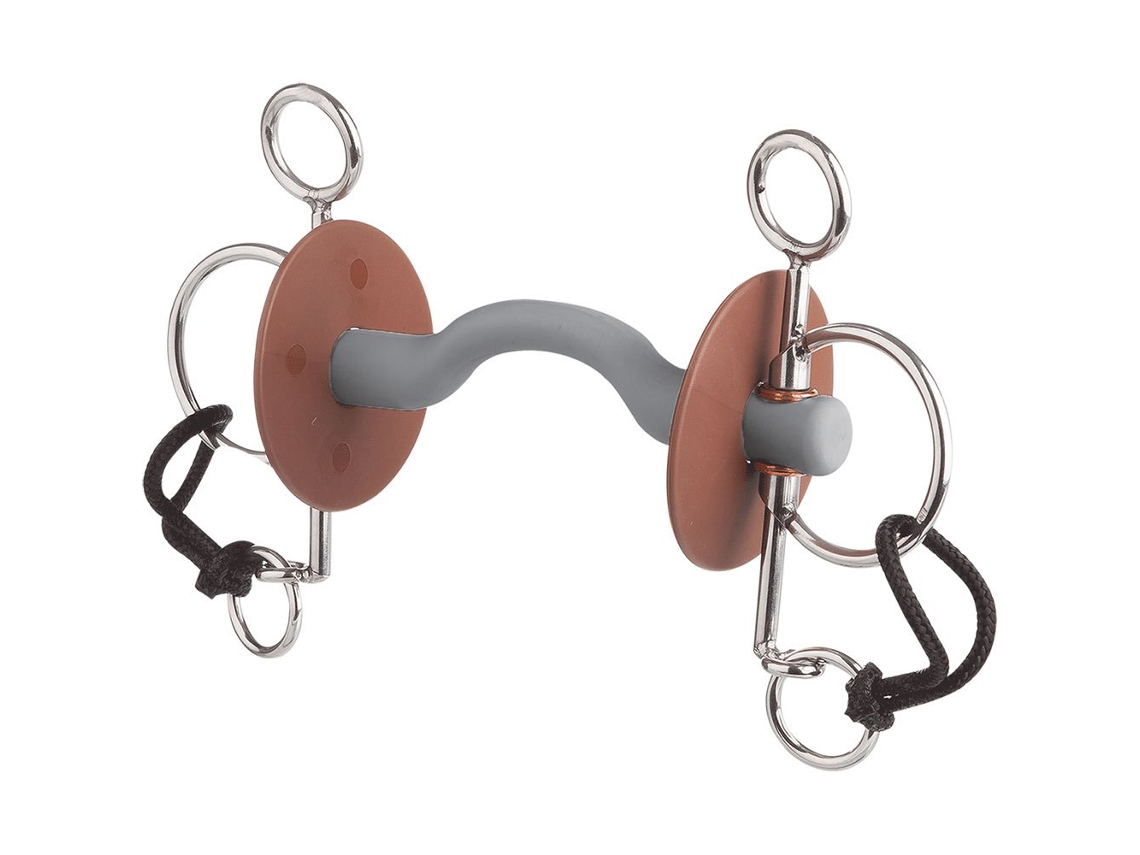 Broca Suave Snaffle Port Língua Curta Pelham Prateado 130 Mmberis