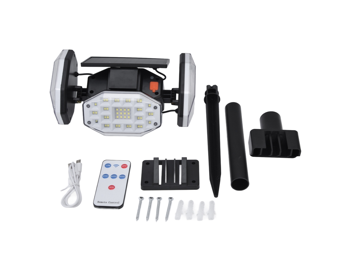 Yncm2026-lámpara Solar De Pared 164 Led Ip65 Impermeable 2000lm Luz Alta Brillo Decorativa Para Jardín Patio Exterior