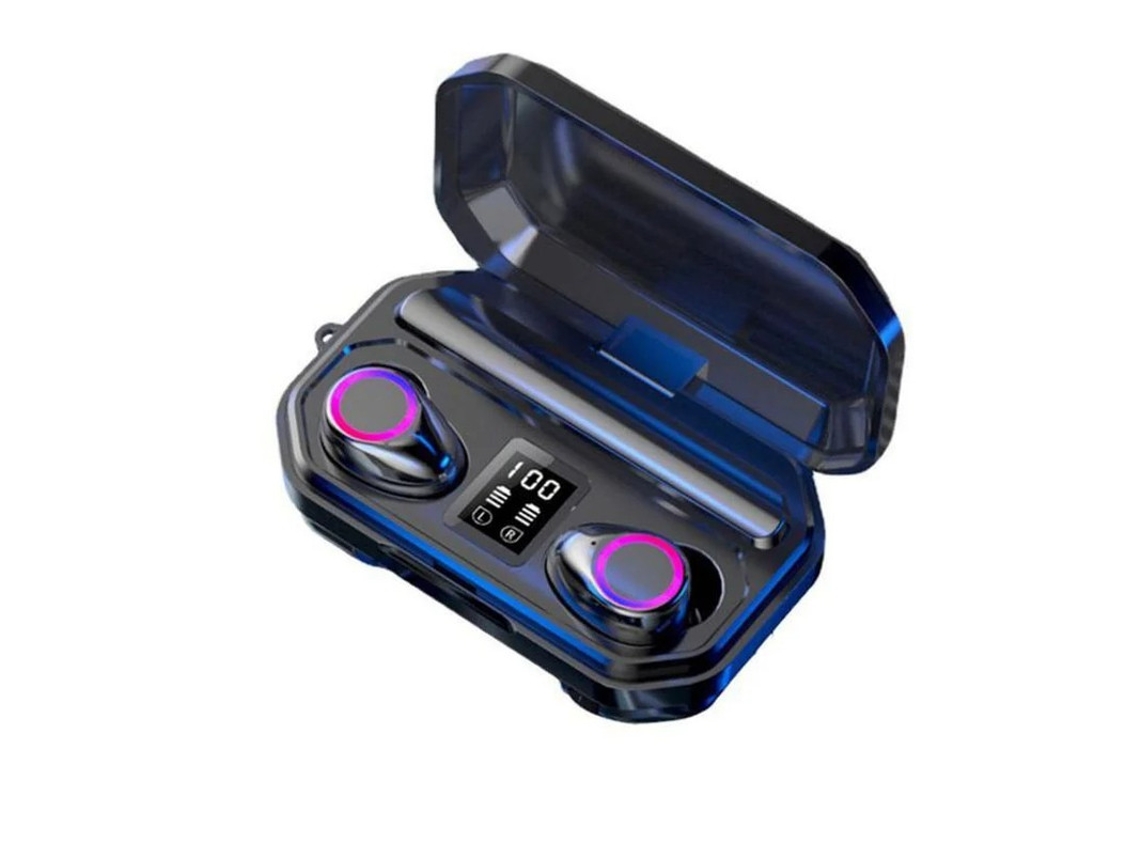 Auriculares Display Led Verdadeiro Sem Yizhood Bluetooth Azul