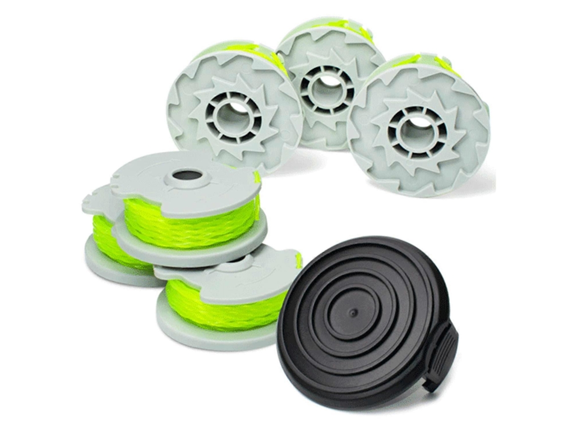 6 Carretes De Hilo Wa0014, 1 Tapa De Carrete Wa0037 (juego De Repuesto) Para Worx Wg168, Wg184, Wg190 Y Wg191