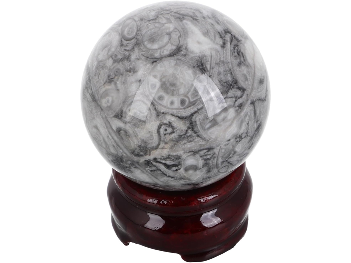Cristal Decorativa Piedra Pulida Objeto Decoración Interiores Oficina Hogar Diseño Elegante Natural Bola Arte