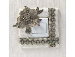 Pegatina De Interruptor De Pared De Luz Con Borde Plástico Cuadrado Para Decoración Hogar Estilo Europeo Pastoral Moderno Simple