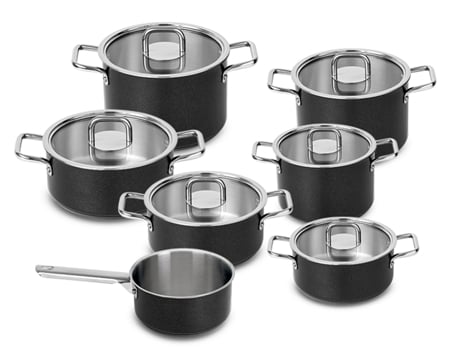 BATERÍA DE COCINA 7 PEÇAS Comfort Glass Black