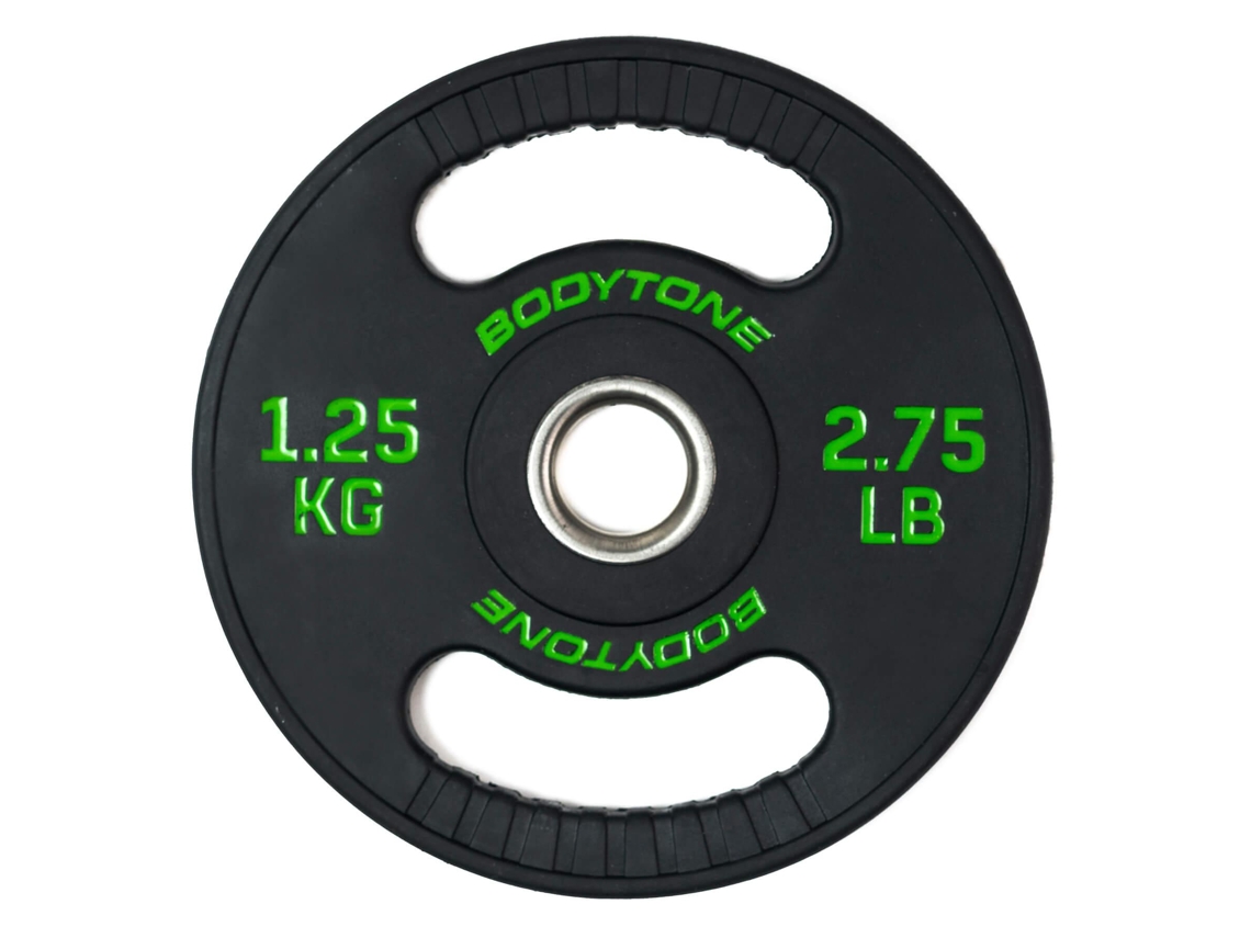 Disco de Musculación BODYTONE de Borracha de com Pega 1,25 kg