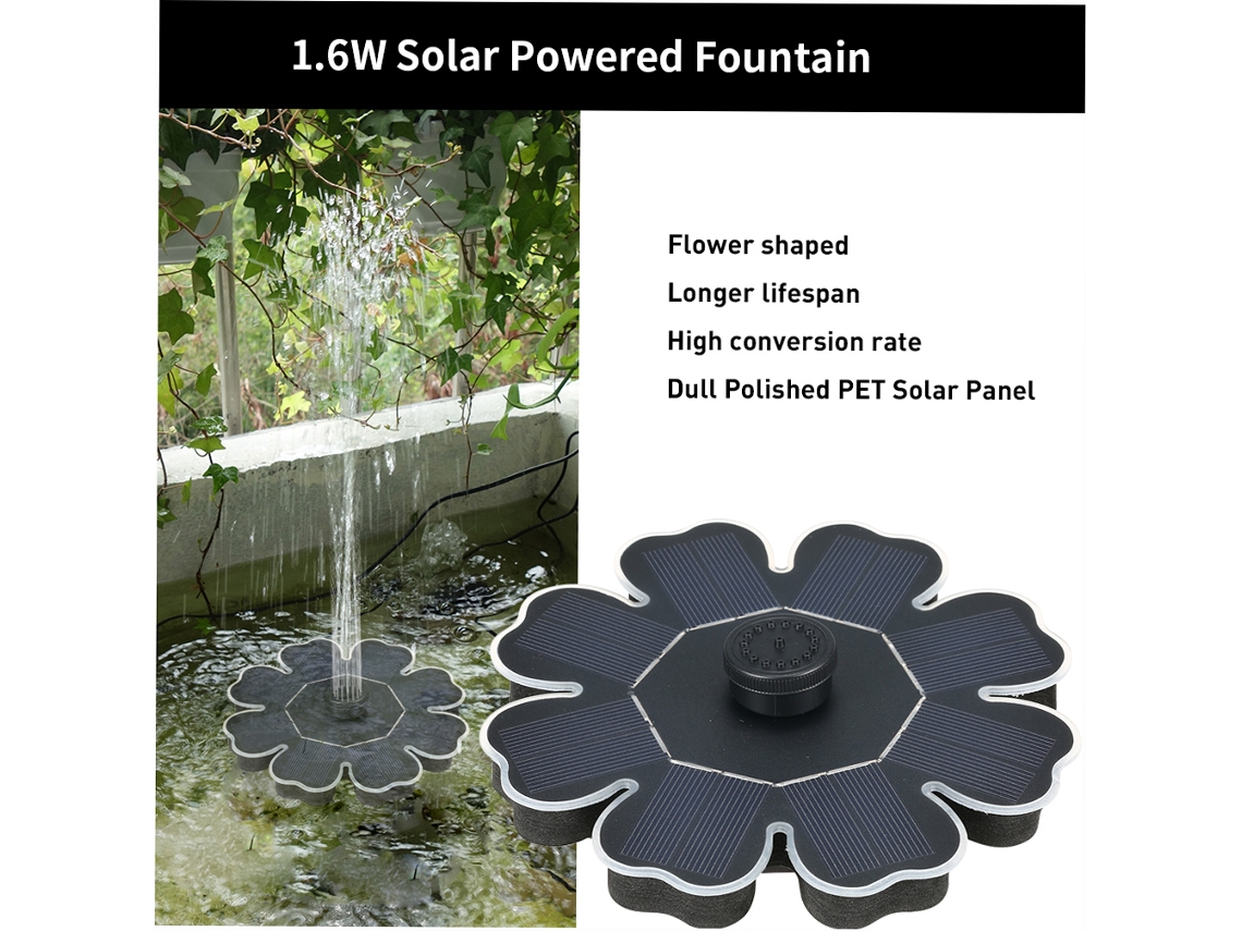 Fuente solar (bomba sin escobillas, flotación de agua)