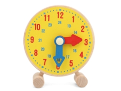 Reloj De Juguete Educativo De Madera Con Números Para Niños De 3 Años En Adelante.