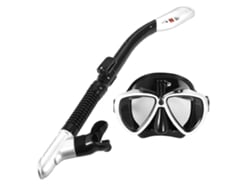 Conjunto De Snorkel Máscara Com Óculos Anti-embaçante E Tubo Seco Para Mergulho E Natação