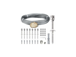 Kit de soporte para plantas trepadoras con cable de acero inoxidable de 12 m y 3 mm y 8 tensores para jardín, muro de hormigón, Vedação y cable de madera.