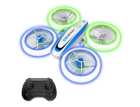 VPCOMERCIAL - Drone S3 de control remoto con luces de colores para niños (Modelo: S3 - Duración de la batería: 8 min - Azul)
