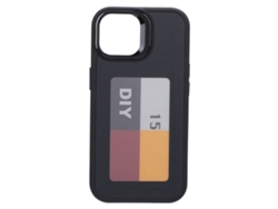 Mali capa de Celular com Tela de Tinta Nfc Diy Projeção 3.52 Polegadas Apoio de Moldura para Ios 15 Preta