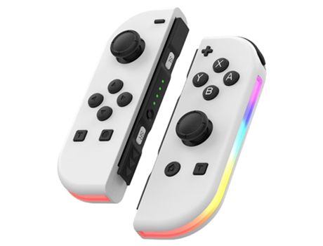 Kit Joycon con Led Rgb Nintendo Switch Blanco ¡ANTIMPACTO!