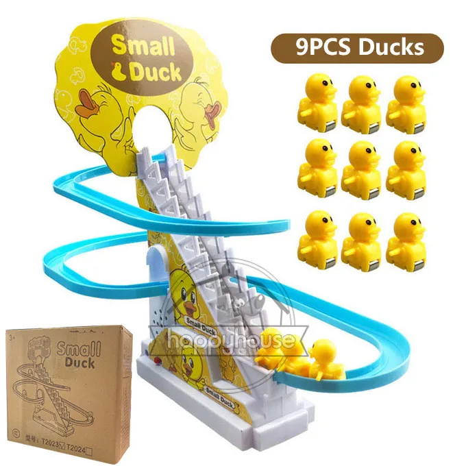 (9 Patos) Juguete Eléctrico Con Tobogán De Patos Para Bebés