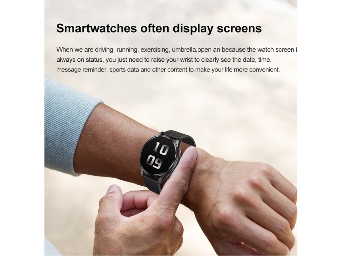 Reloj inteligente Bestvite 1.43 con Bluetooth, llamadas y ECG (negro)