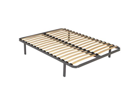 Somier de Lamas Fijo WHAT THE SLEEP Madera Negro (90x190)