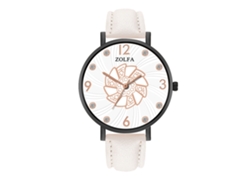 Reloj De Pulsera De Aleación Con Dial Redondo Analógico De Cuarzo Para Mujer Y Hombre (blanco)