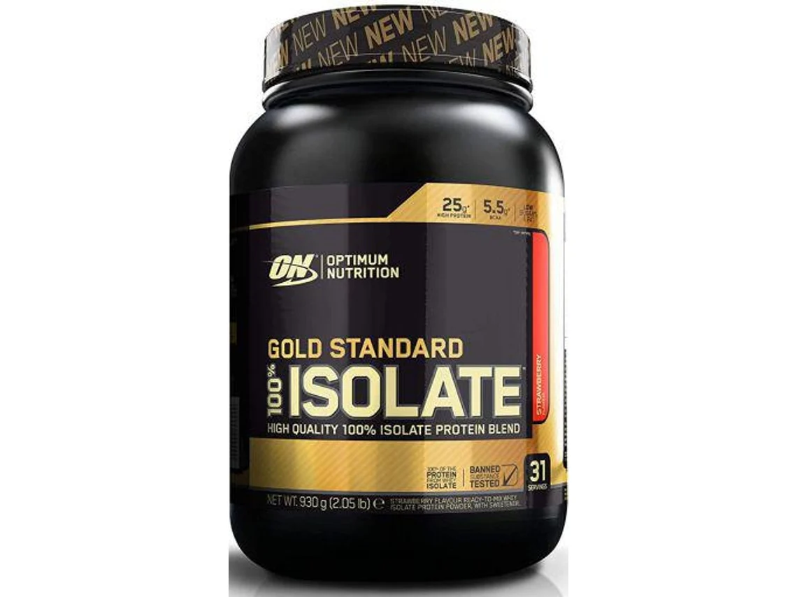 Complemento Alimentar OPTIMUM NUTRITION OPTIMUM NUTRITION Gold Standard 100% Isolado Morango 930 Gr