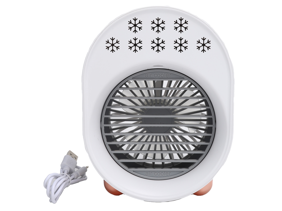Resfriador De Ar Umidificador Ventilador Ajustável Pequeno Com 3 Velocidades Para Casa Escritório Usb
