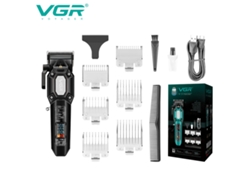 Cortapelos eléctrico con pantalla LCD, ideal para cabello graso, MDUG (negro)