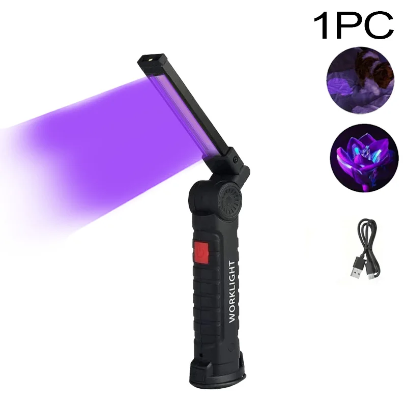 Linterna UV portátil recargable de 395 nm, ideal para uñas, compacta y práctica. Aeuzwr