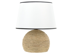 Lámpara de mesa BELIANI Growee de Paja Madera clara 38x38x46
