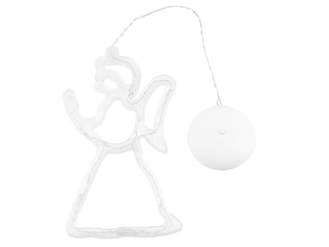 NEVEANCE Luz Decorativa de Cadena para Ventana Interior con 8 LED, Alimentada por Batería, Lámpara Colgante (Blanco Cálido)