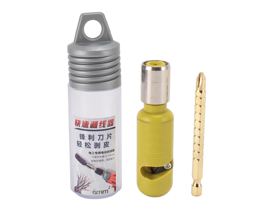 Herramienta Pelacables De Acero De Alto Carbono De 6 Mm² Para Destornillador Inalámbrico