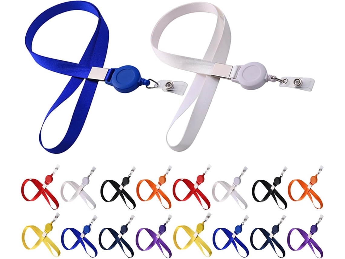 Paquete De 20 Cordones Retráctiles Para Credenciales De Identificación Profesional Con Soporte Para Credenciales.