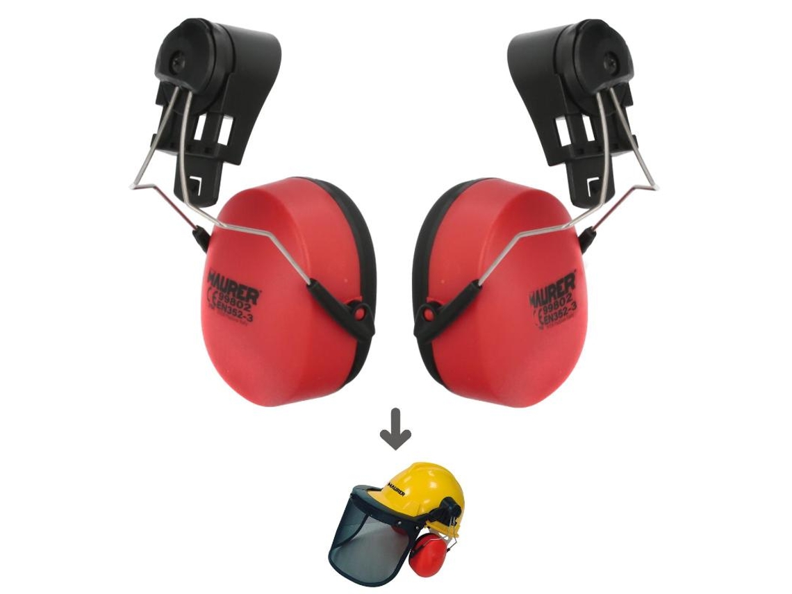 Recambio protector auditivo para casco con visera, protector facial de rejilla y protector auditivo maurer modelo 99790