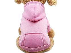 2026-sudadera Con Capucha De Gato Rosa Para Perros De Algodón Con Abrigo De Invierno Y Bolsillo Exterior